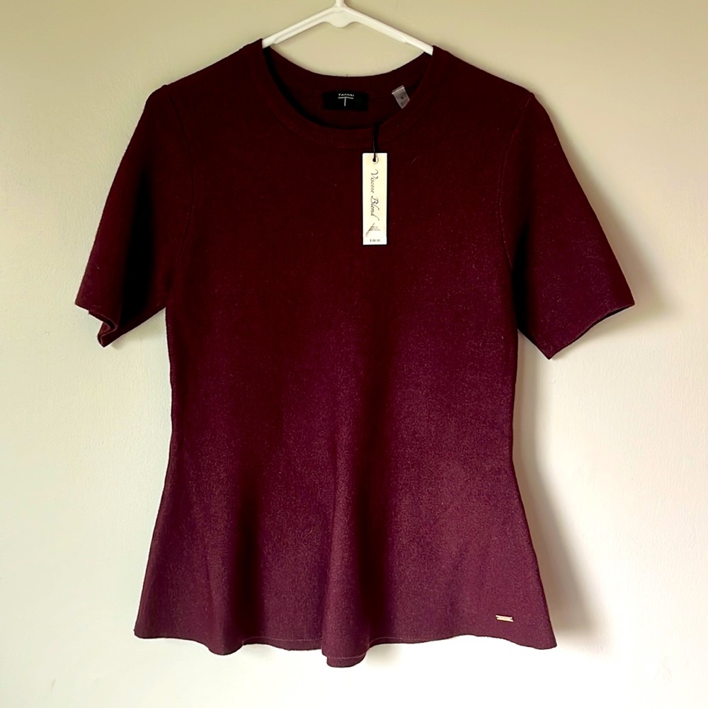 BNWT Tahari Peplum Top